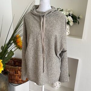 Max Studio Heathered Gray Cowl Neck Sweater